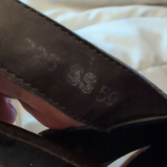 70s‎ Vintage Two Tone Brown Leather Women's Platform Heels - Picture 10 of 11